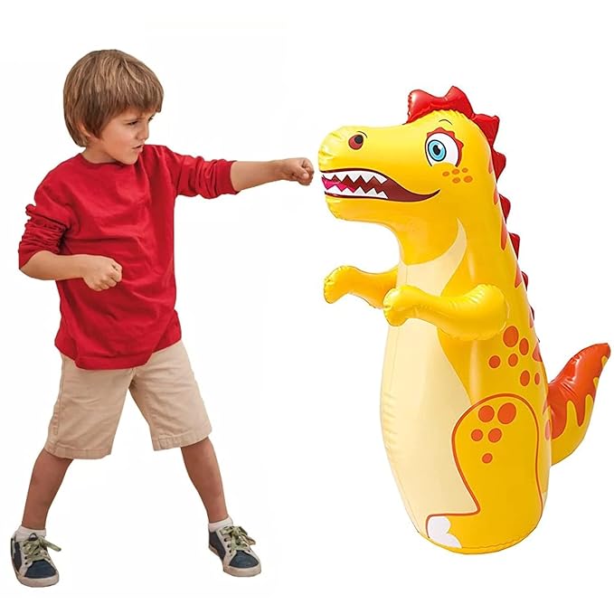 Inflatable Bop Bag Boxing Toy for Kids | Hit Me Punching Bag for Indoor Outdoor Fun | Standing Wrestling Push Game | Sports Toy for Boys & Girls (3+ Years)