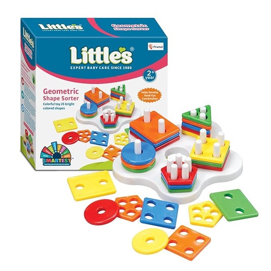 Geometric Shape Sorter | 25 Pieces with 5 Shapes & Colors | Enhances Sensory Development