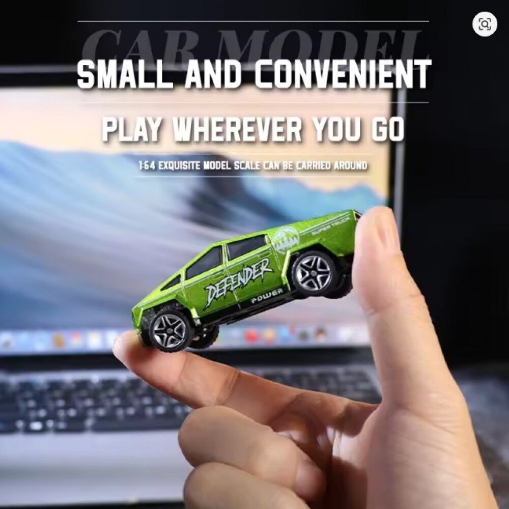 R/c Rechargeable【Type-C Charging】 2-in-1 Miniature CyberrTruck with Trailer & Led Lights