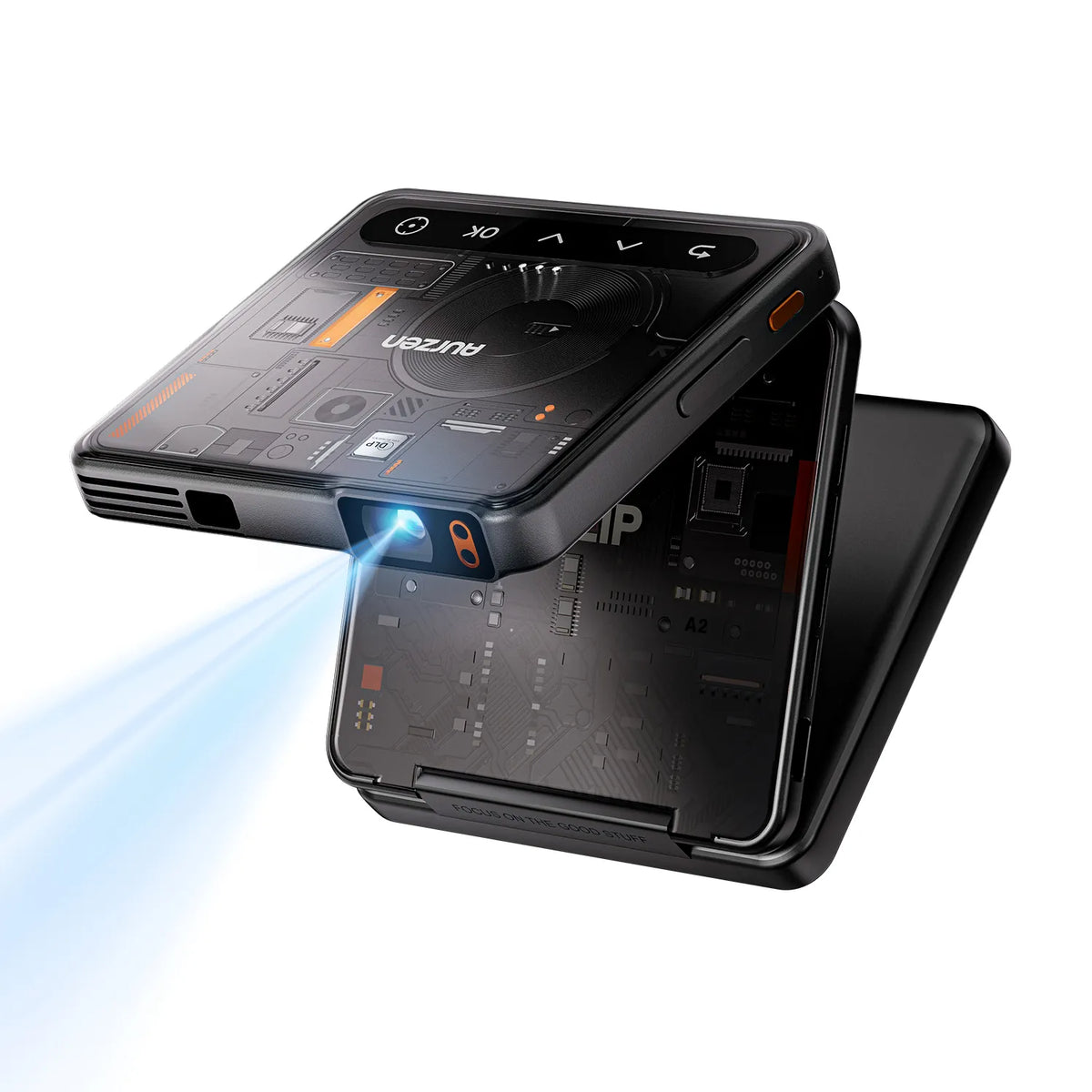 Aurzen Pocket Tri Fold Portable Mini Projector