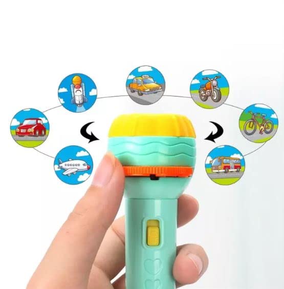 Bedtime Fun Kids Slide Projector Torch, Premium ABS Materials, Easy-to-Use Interchangeable Slides, Versatile Flashlight for Nighttime Safety, The Perfect Sleep Companion for Children