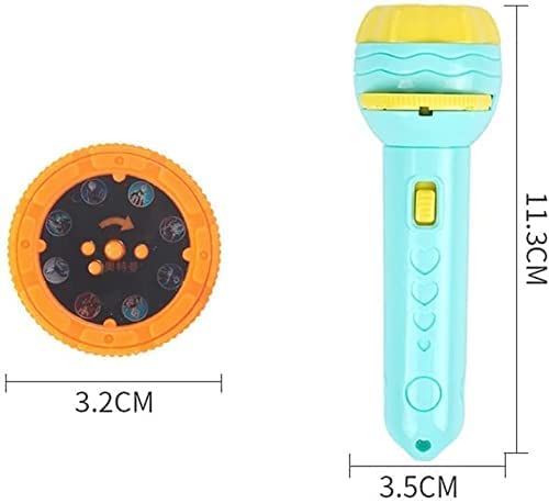 Bedtime Fun Kids Slide Projector Torch, Premium ABS Materials, Easy-to-Use Interchangeable Slides, Versatile Flashlight for Nighttime Safety, The Perfect Sleep Companion for Children