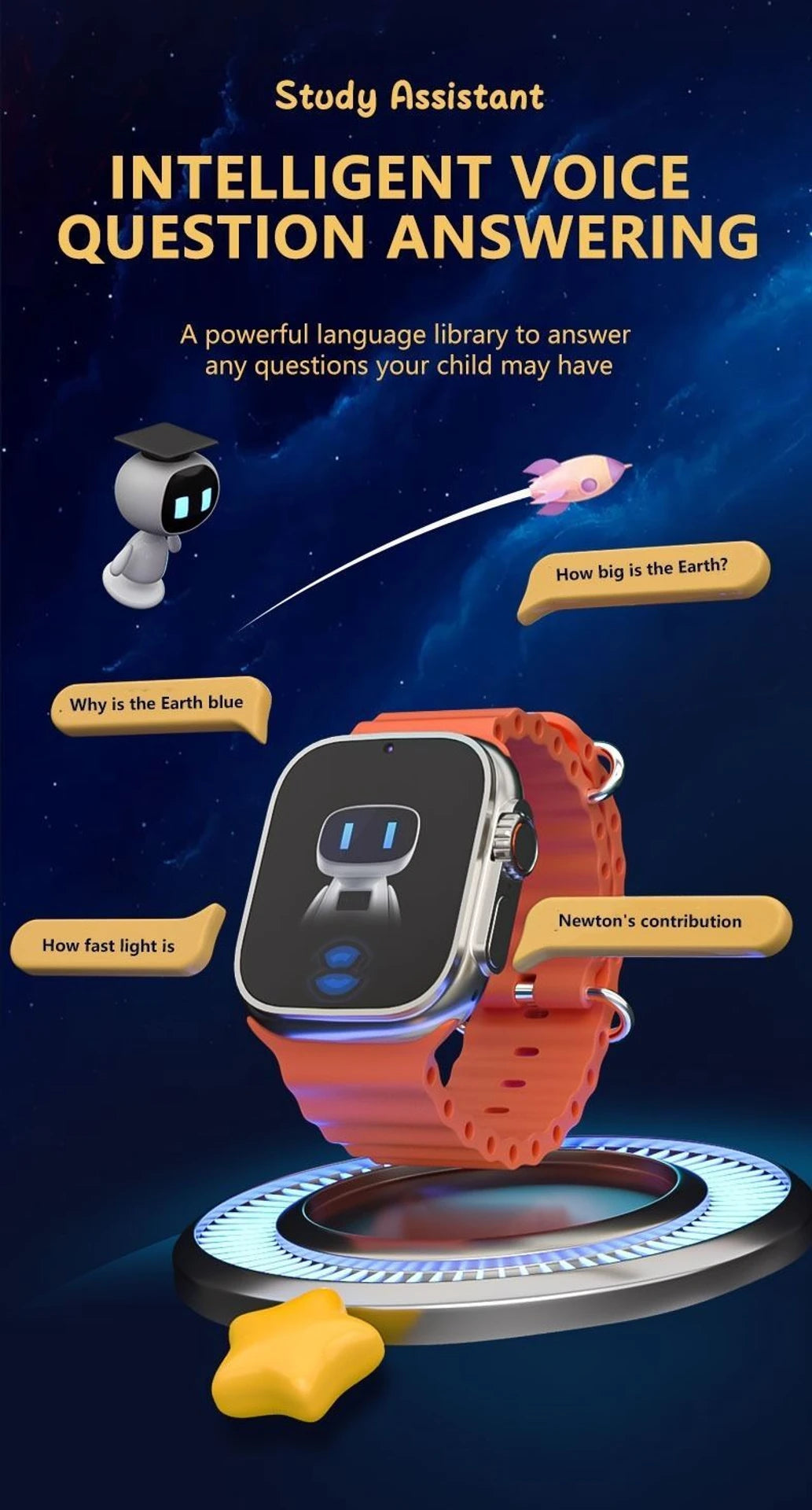 S9 Ultra 3 5G Android Dual Camera Smart Watch 8 GB RAM / 128 GB Memory