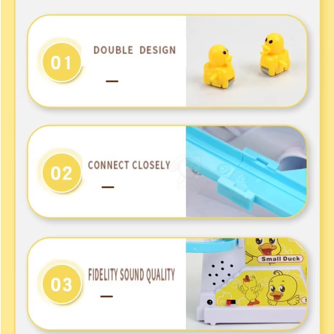 Duck Track Toys for Kids – Stair-Climbing Escalator with Lights & Music, Includes 3 Small Ducks – Interactive Duck Track Slide Toy – Perfect Toddler Gift
