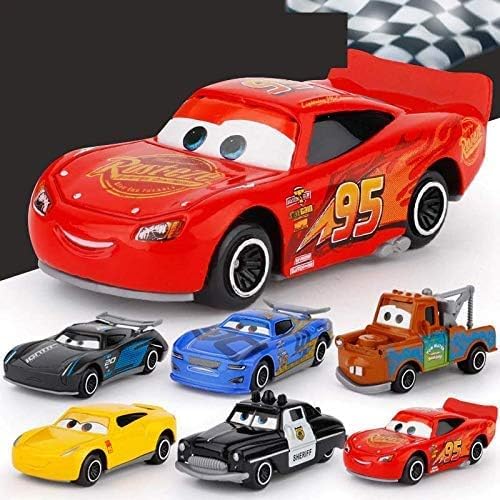 Hi-Tech Mini Metal Die Cast Car Toy Vehicle Play Set, Free Wheel High Speed Unbreakable, Small Racing Movie Vehicle Car for Exciting Playtime Adventures for Kid, Multicolor, Set of 6