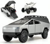 Big Size Tesla Cyber Truck Camping Pickup RV with Motorcycle 1:32 Model Car Alloy Metal Pull Back Die-cast Car Metal Toy car with Openable Doors & Light Music Toys Kids