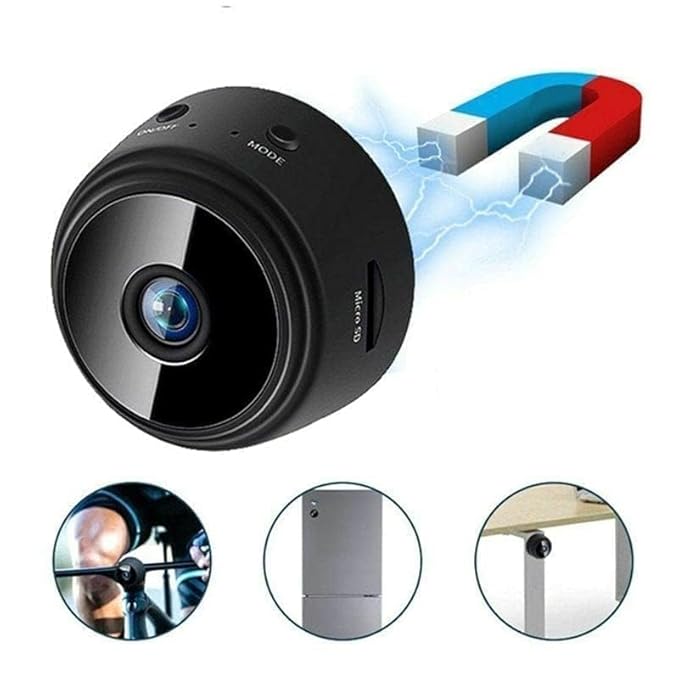 DJI WiFi Spy Camera 360° Security Camera for Home Outdoor High HD Spy Magnet Mini Spy WiFi Magnetic Live Stream Night Vision IP Wireless 4K Audio Video Hidden CCTV Magnet NNHF