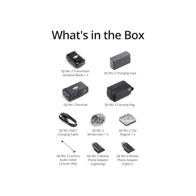 DJI MIC 2 (2 TX + 1 RX + Charging Case)