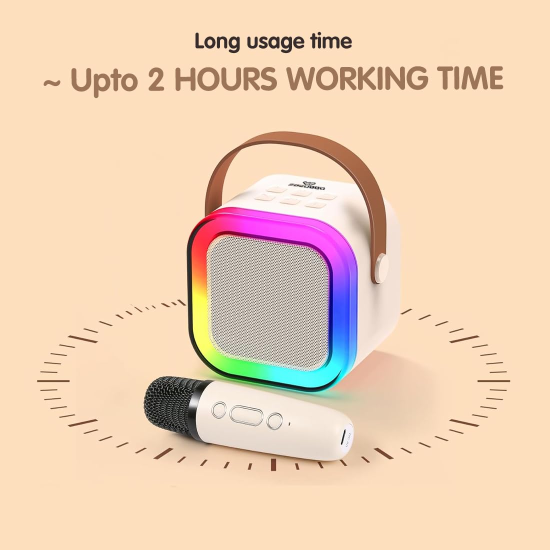 Rechargeable Karaoke Mic with Speaker for Singing