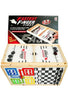 3 in One Fastest Finger First Board Games for Adults & Kids Wooden String Hockey with Chess and Ludo Fast Sling Puck I Wooden Game Board