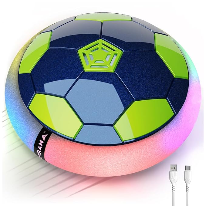 C-Type USB Rechargeable Battery Powered Hover Football Indoor Floating Hoverball Soccer | Air Football Smart | Made in India Fun Toy Best Gift for Kids Boys and Girls 2-10 Years