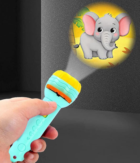 Bedtime Fun Kids Slide Projector Torch, Premium ABS Materials, Easy-to-Use Interchangeable Slides, Versatile Flashlight for Nighttime Safety, The Perfect Sleep Companion for Children