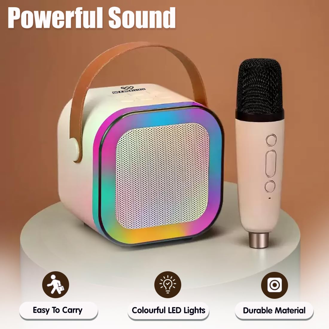 Rechargeable Karaoke Mic with Speaker for Singing