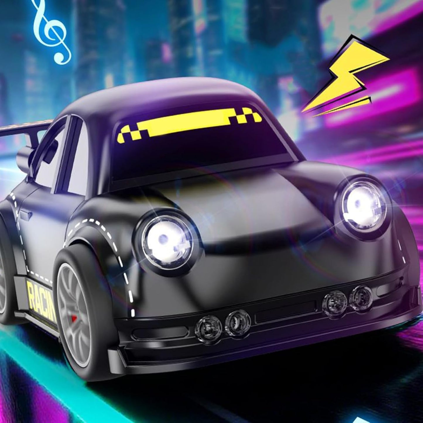 Mini Racing Vehicle with Follow/Escape Mode & Auto Demo RC Drift Car with Light & Sound.