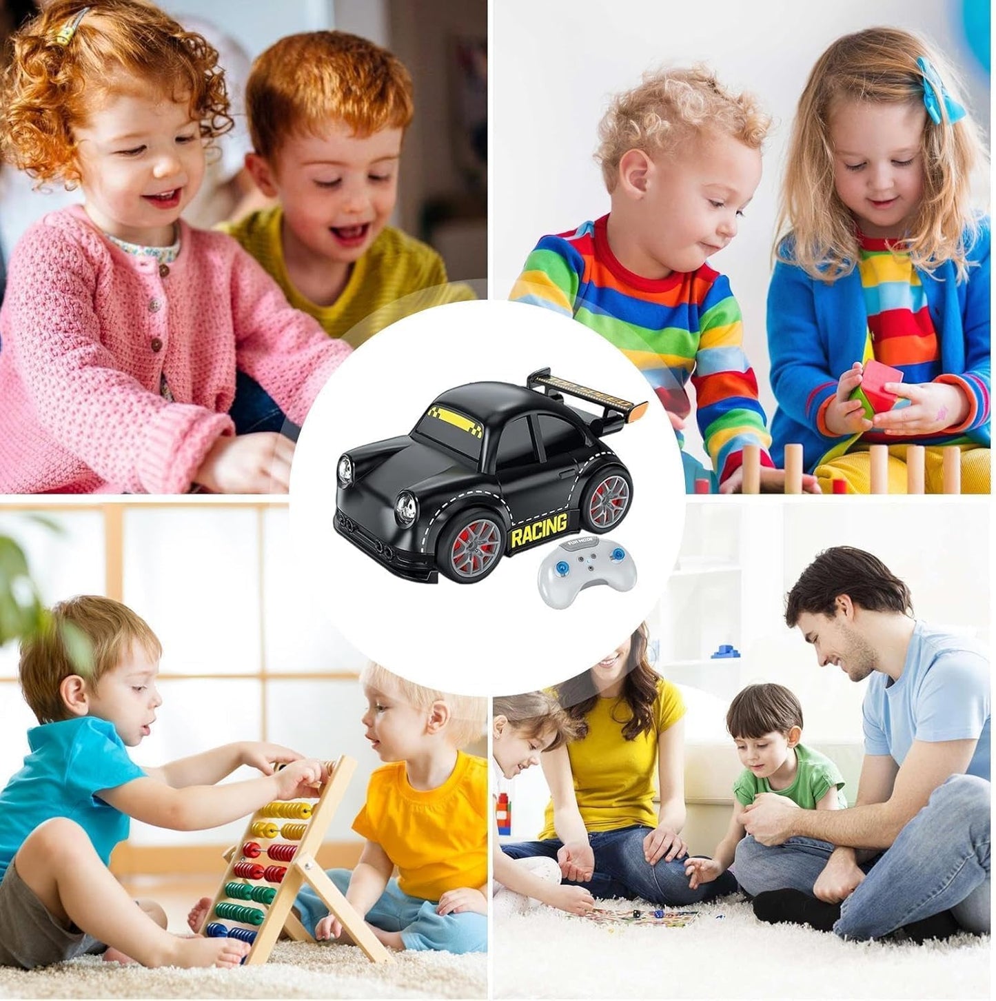 Mini Racing Vehicle with Follow/Escape Mode & Auto Demo RC Drift Car with Light & Sound.