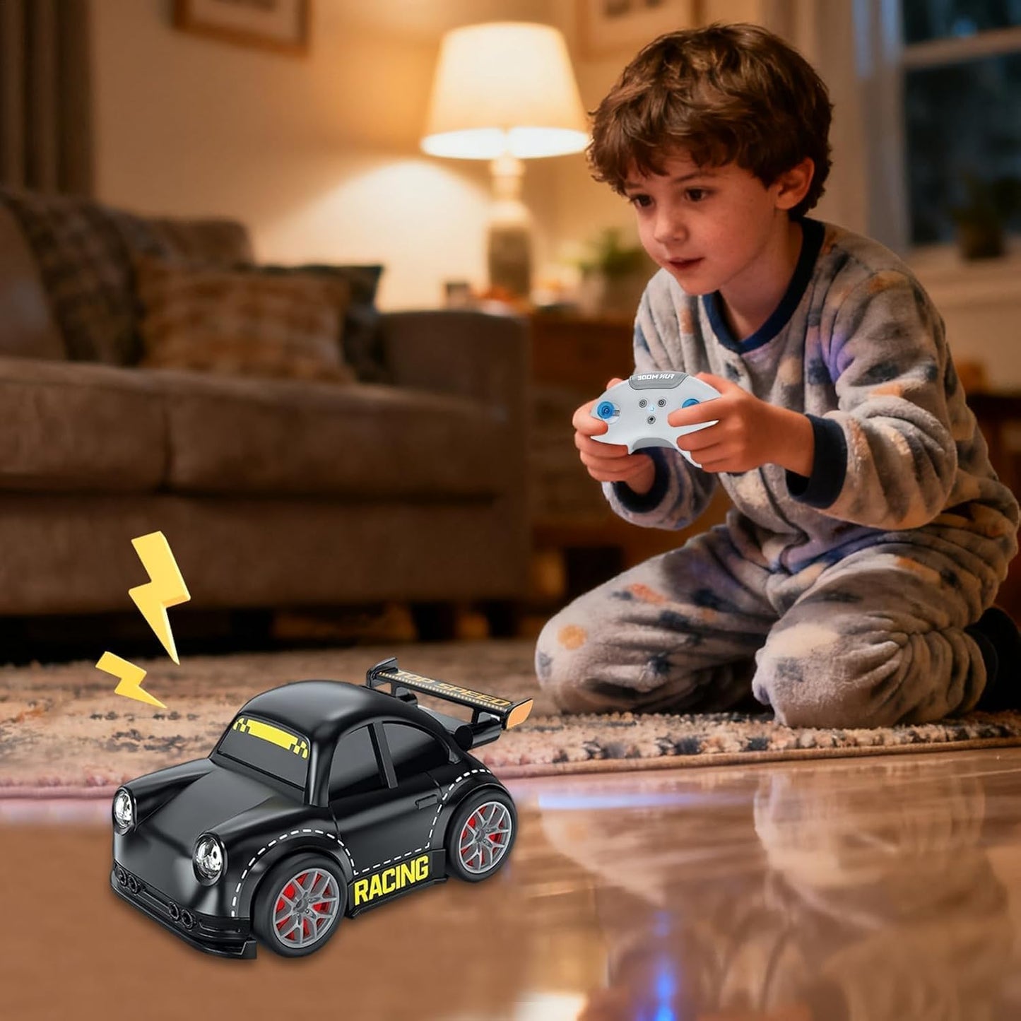 Mini Racing Vehicle with Follow/Escape Mode & Auto Demo RC Drift Car with Light & Sound.