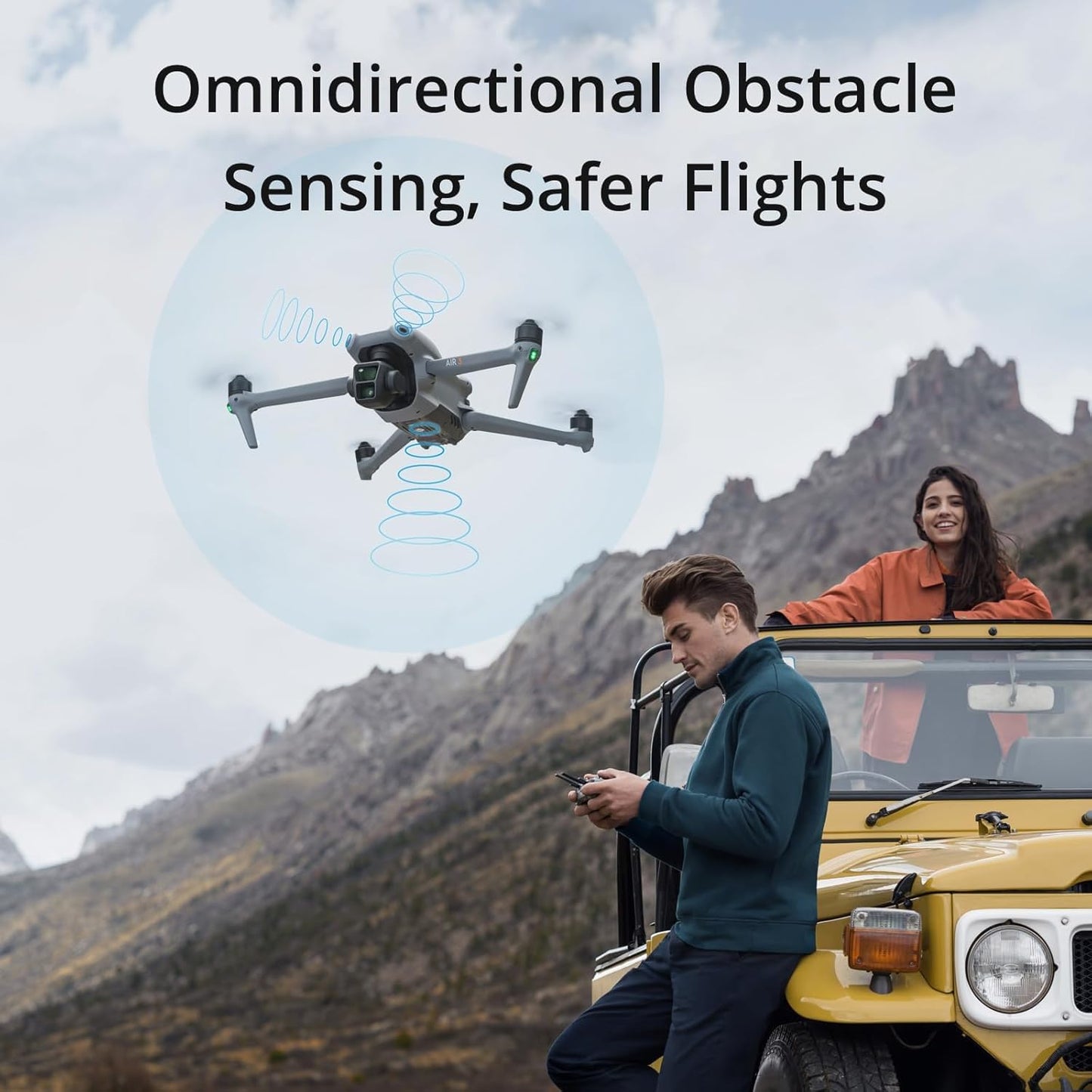 DJI Air 3 Fly More Combo with RC-N2 Remote Controller, Drone with Camera 4K, Dual Primary Cameras, 3 Batteries for Extended Flight Time, 48MP Photo, Camera Drone for Adults, FAA Remote ID Compliant