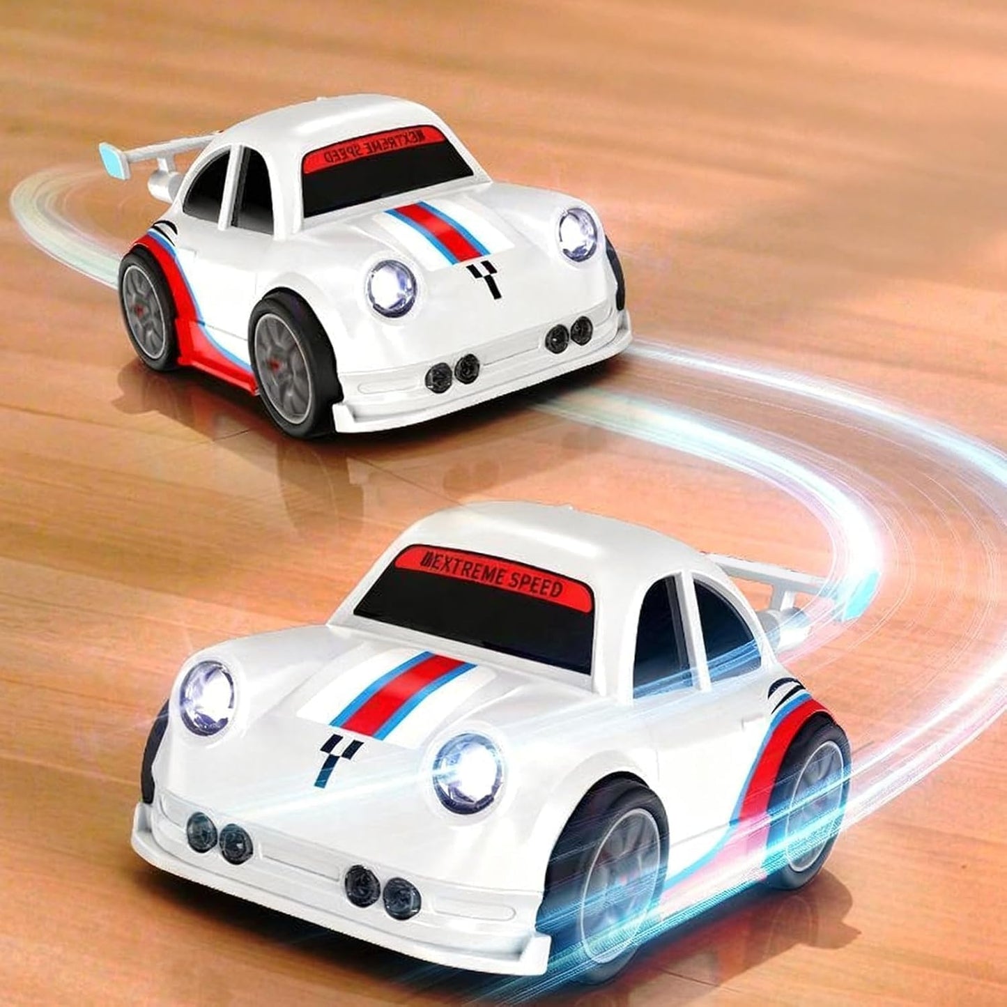 Mini Racing Vehicle with Follow/Escape Mode & Auto Demo RC Drift Car with Light & Sound.