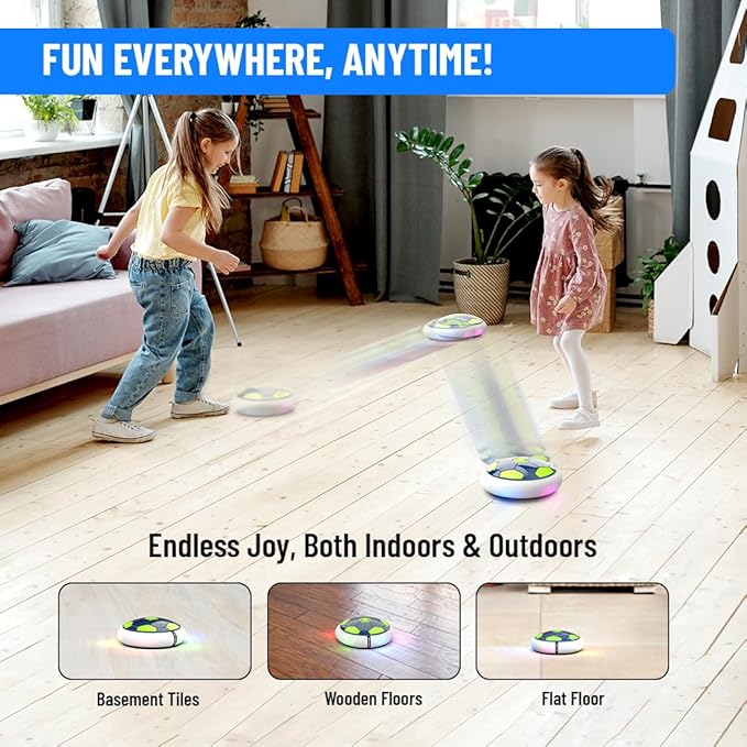 C-Type USB Rechargeable Battery Powered Hover Football Indoor Floating Hoverball Soccer | Air Football Smart | Made in India Fun Toy Best Gift for Kids Boys and Girls 2-10 Years