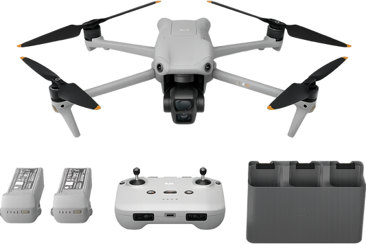 DJI Air 3 Fly More Combo with RC-N2 Remote Controller, Drone with Camera 4K, Dual Primary Cameras, 3 Batteries for Extended Flight Time, 48MP Photo, Camera Drone for Adults, FAA Remote ID Compliant