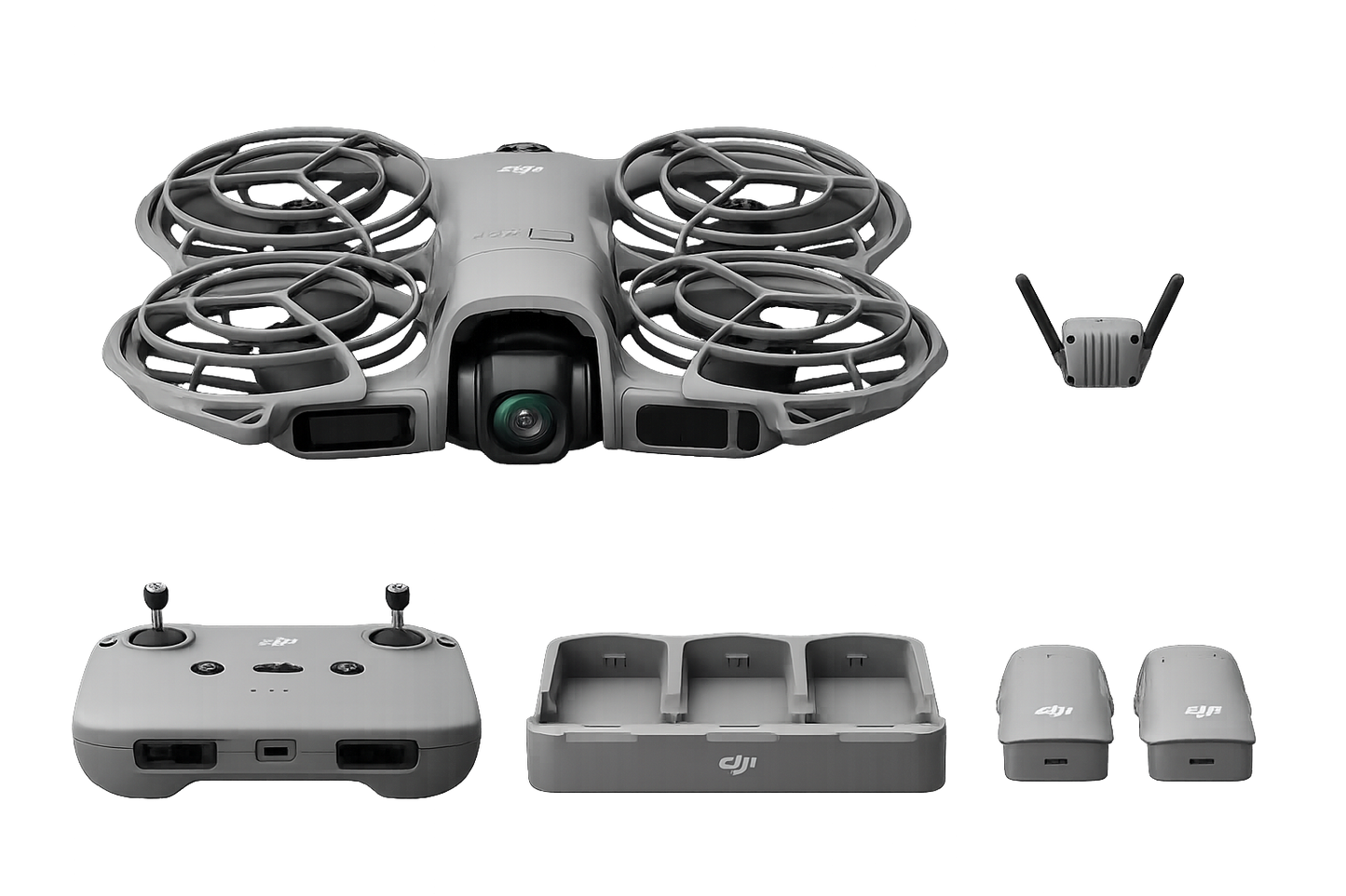 DJI Neo 2 Fly More Combo With Goggles N3 & RC-N3 Remote Controller, Stable Transmission With Digital Transceiver, 4K Drone for Beginners, 3 Batteries