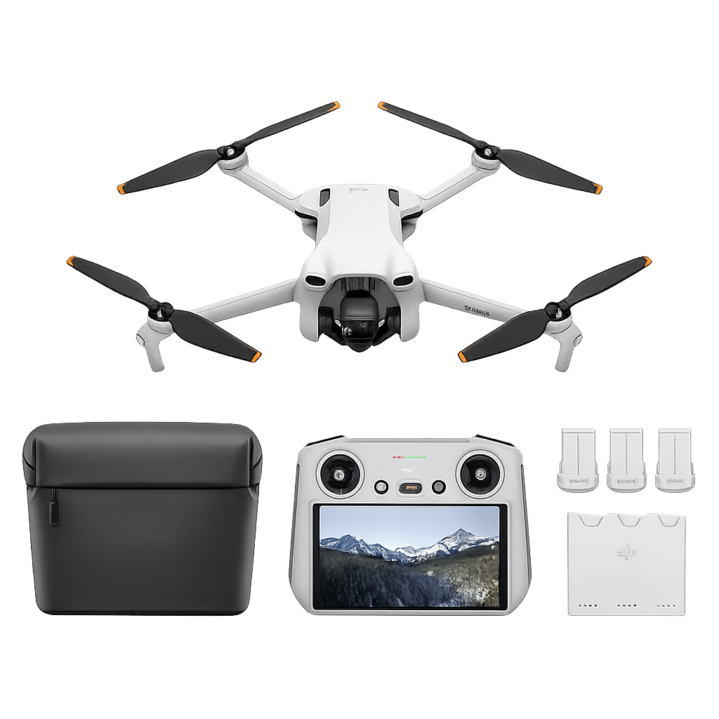 dji MINI 4 PRO GPS 4K Brushless Gimbal Camera  Big Display Remote  4k Camera,   4K Dual HD Camera Triple Battery 1 Year Warranty