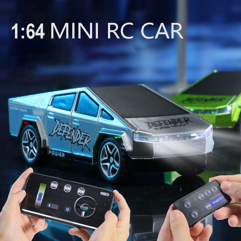 R/c Rechargeable【Type-C Charging】 2-in-1 Miniature CyberrTruck with Trailer & Led Lights