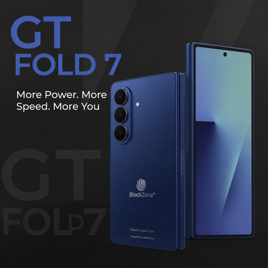 BLACKZONE GT FOLD 7 – 16GB RAM + 256GB ROM | 8.0" HD+ Display | Android 14 | 100MP Rear + 16MP Front Camera | 5000mAh Battery | Face ID Unlock | Dual SIM Smartphone