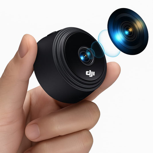 DJI WiFi Spy Camera 360° Security Camera for Home Outdoor High HD Spy Magnet Mini Spy WiFi Magnetic Live Stream Night Vision IP Wireless 4K Audio Video Hidden CCTV Magnet NNHF